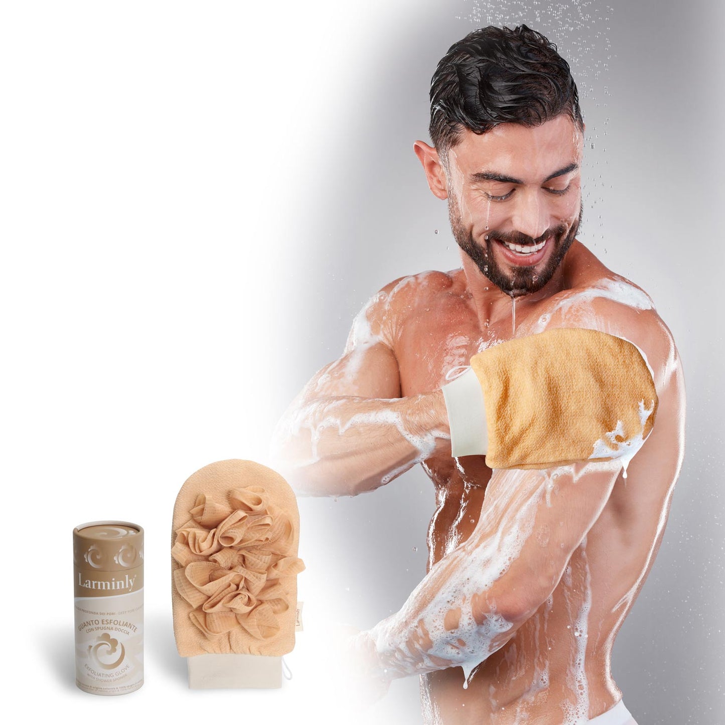 Exfoliating Glove With Shower Sponge